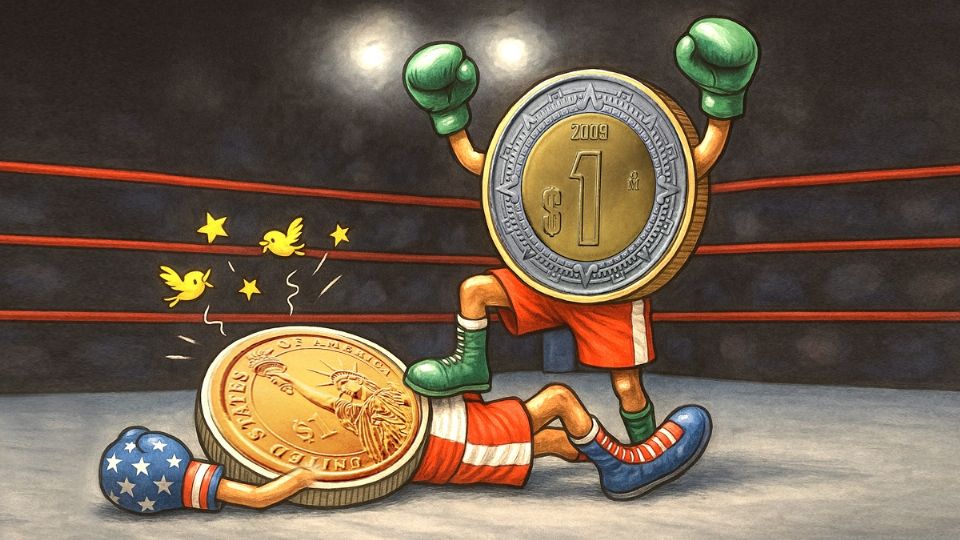 Peso mexicano sigue firme ante la debilidad del dólar.