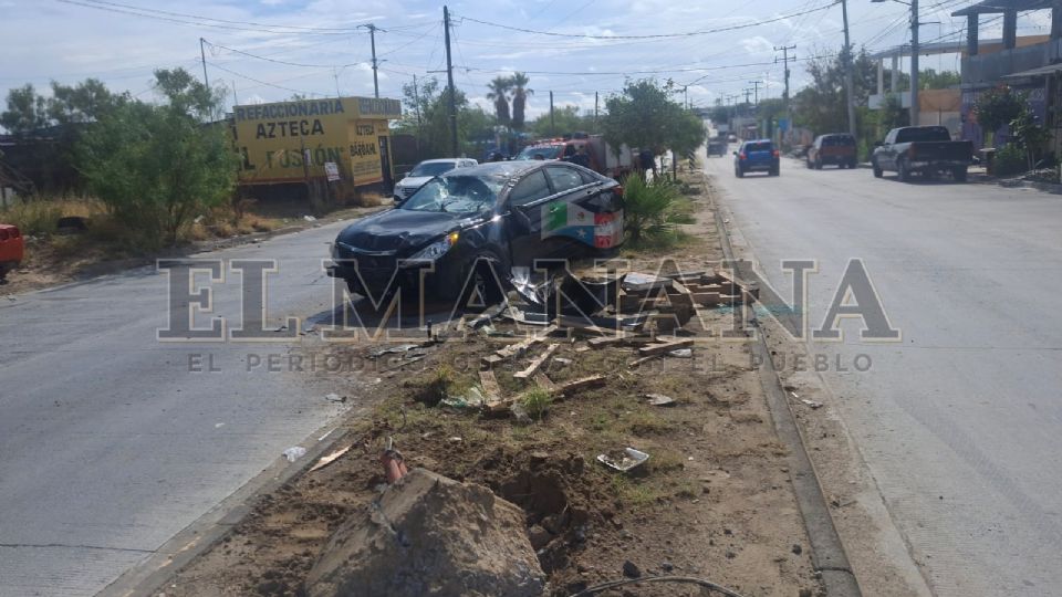 La falta de prudencia al volante causaron este accidente vial que pudo tener consecuencias fatales