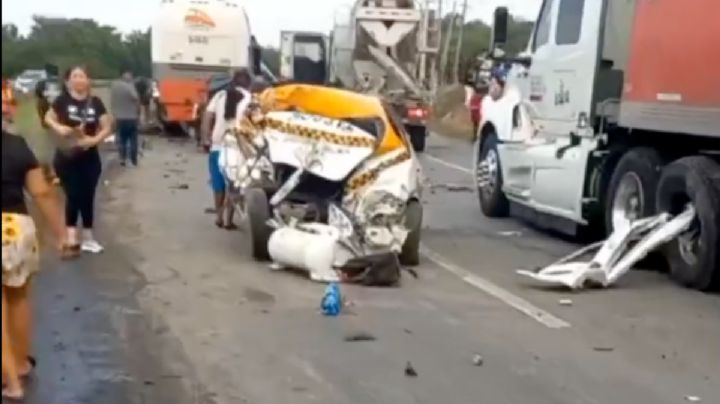 Megacarambola en Montemorelos deja varios lesionados; al menos seis vehículos involucrados | VIDEO
