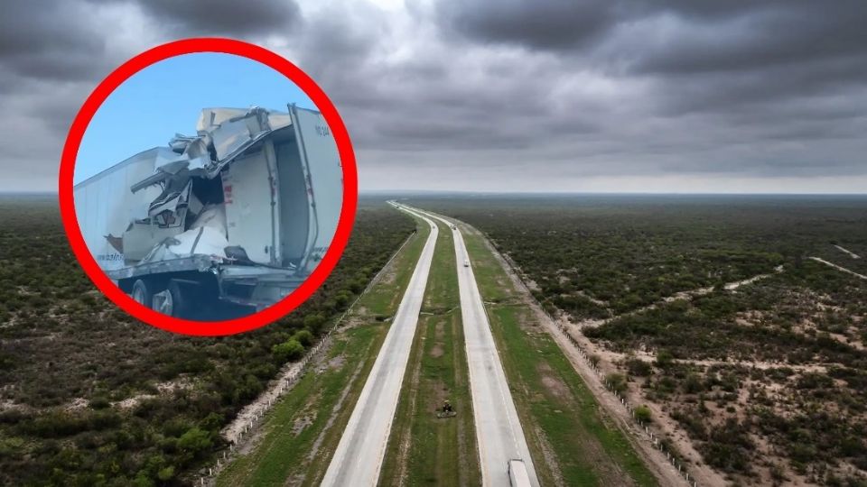 Carretera Nuevo Laredo-Monterrey.