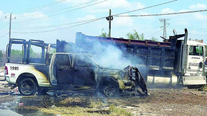 Patrulla de la Guardia Estatal arde en llamas en Nuevo Laredo; ¿qué pasó?