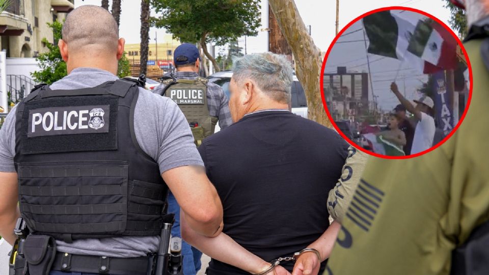 Saldo blanco en las manifestaciones contra medidas migratorias en Laredo, Texas