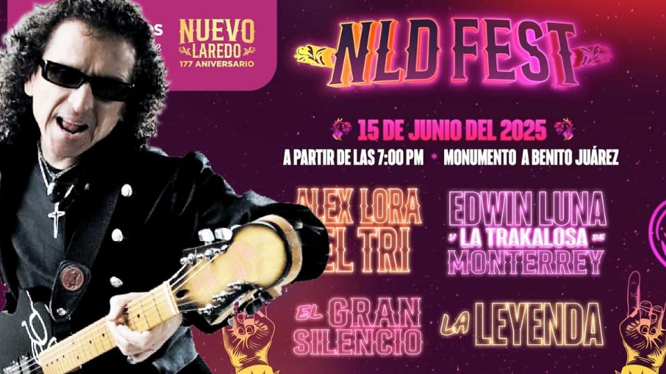 Alex Lora festejará con los neolaredenses un aniversario más de la fundación de la ciudad.