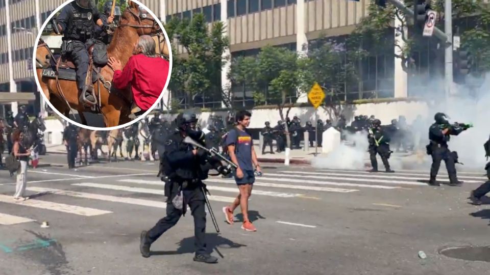Los policías se han enfrentado contra manifestantes