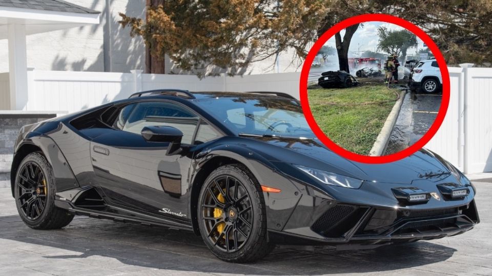 Un 'Lambo' chocó en Laredo.