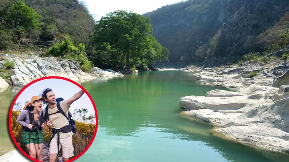 Durante su recorrido, este río atraviesa la Sierra de Cucharas y termina uniéndose con el río Frío, afluente a su vez del río Guayalejo
