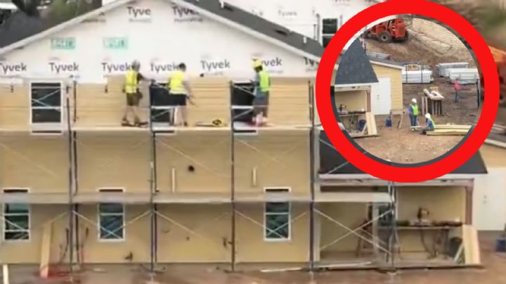 ¿Lo saben hacer? Captan a estadounidenses trabajando como albañiles | VIDEO