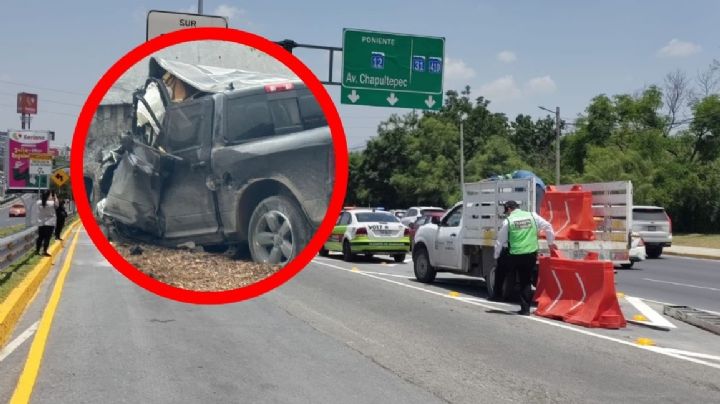 Hombre muere prensado en su camioneta; se estrelló contra un muro de contención