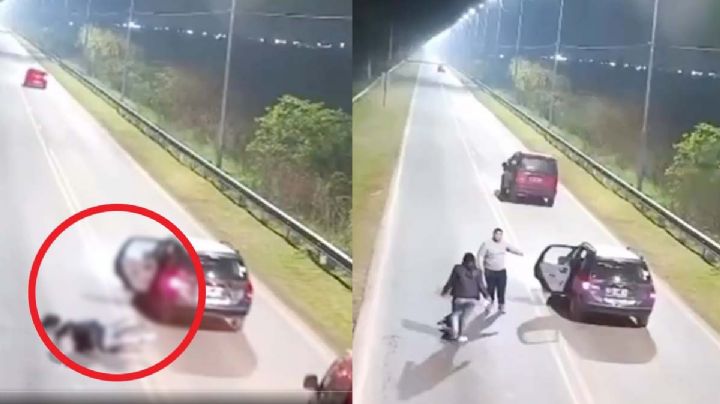 Joven se lanza de taxi en movimiento; chofer la llevaba por ruta desconocida | VIDEO