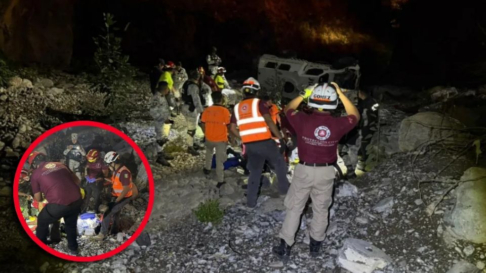 Equipos de emergencia de Protección Civil de Iturbide y Linares, así como paramédicos del CRUM y Cruz Roja, atendieron a los lesionados