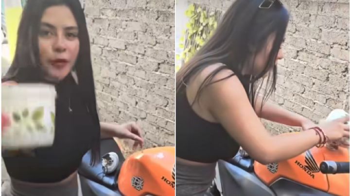 ¡Dulce venganza! Su novio la engañó y le echó azúcar al motor de su moto | VIDEO