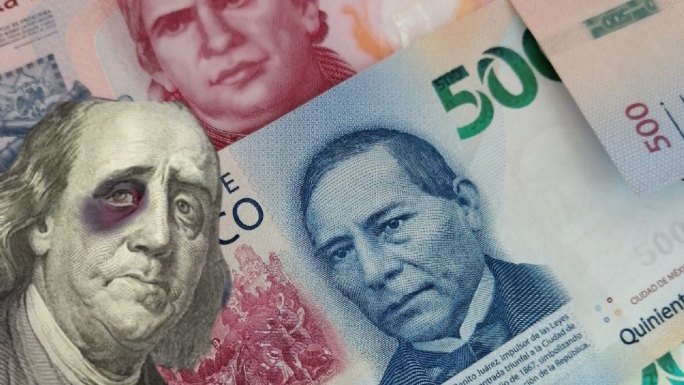 Peso mexicano inicia la semana 'aplastando' al dólar