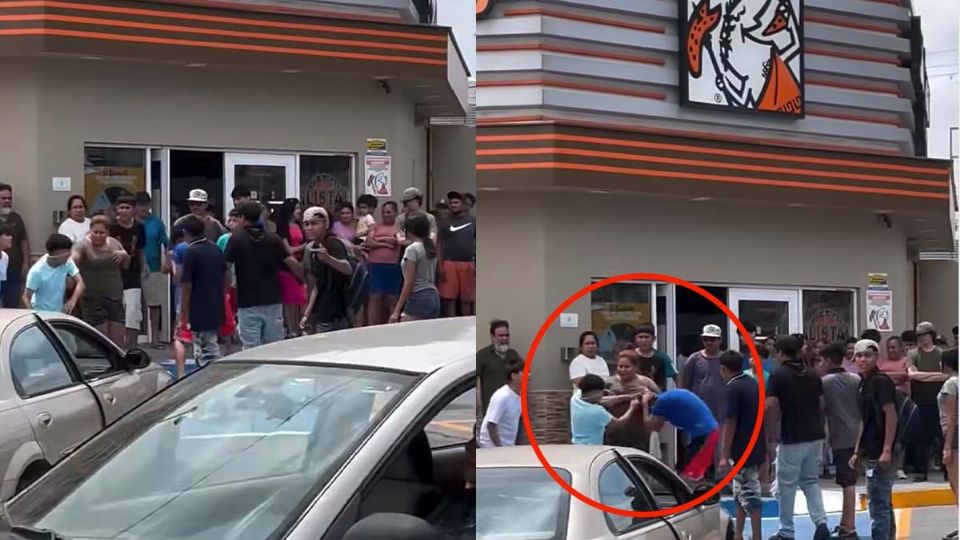 Promoción ocasiona largas filas y pelea por pizza de 10 pesos