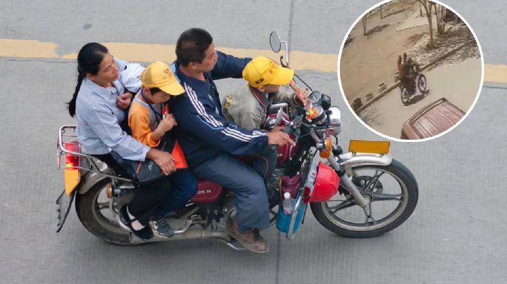 Niño de tres años muere en terrible accidente de moto; sus padres lo llevaban cargando | VIDEO