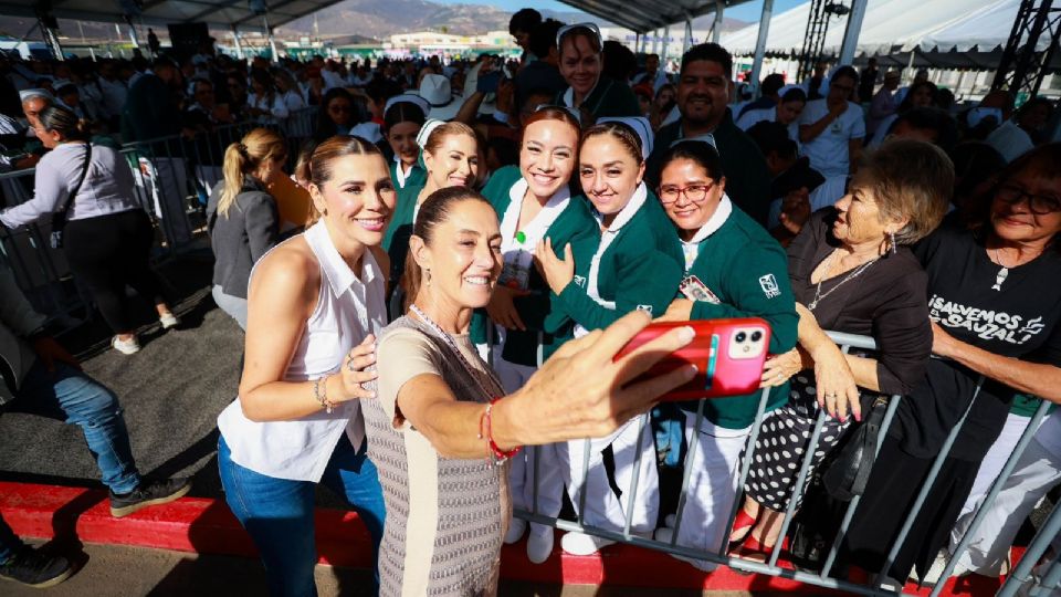 La presidenta de México estuvo en Ensenada.