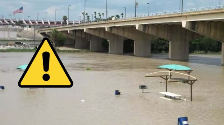 Alertan por creciente del río Bravo en los Dos Laredos; miércoles y jueves serán los días más riesgosos