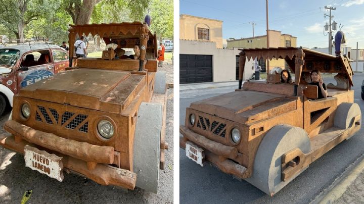 El troncomóvil de Nuevo Laredo, el auto prehistórico que conquista las calles de la frontera