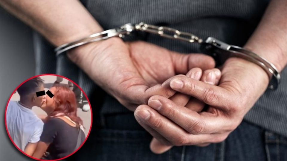 La mujer, con el rostro bañado en lágrimas, lo abrazó y le pidió a las autoridades arrestarla a ella también