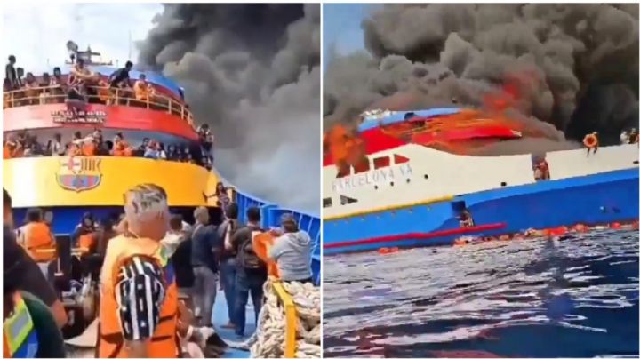 Barco de pasajeros arde en llamas; hay cinco muertos y cientos de evacuados | VIDEO