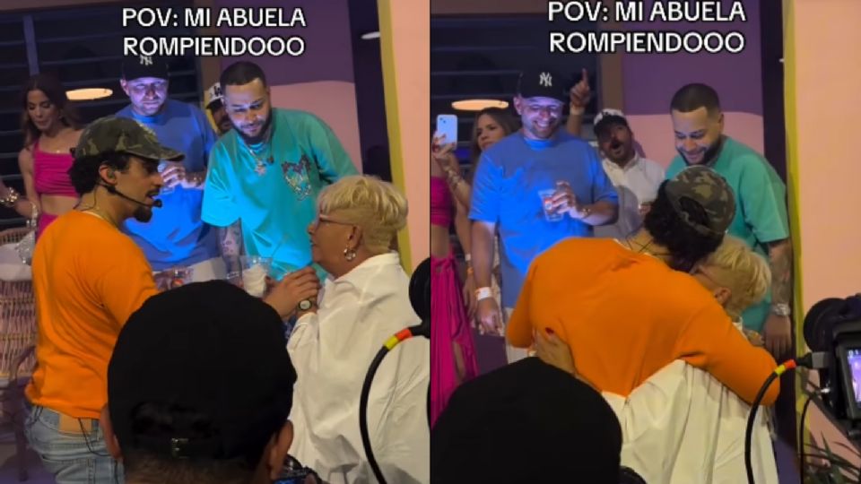 Abuelita se 'roba' concierto de Bad Bunny; sube a 'perrear' al escenario