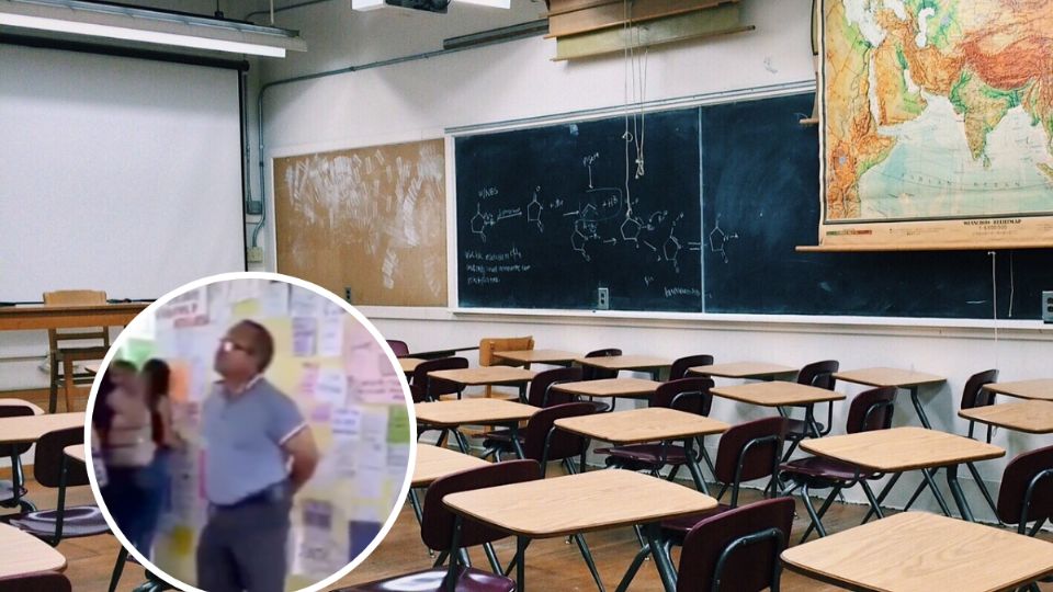 El profesor fue confrontado por alumnas en plena clase