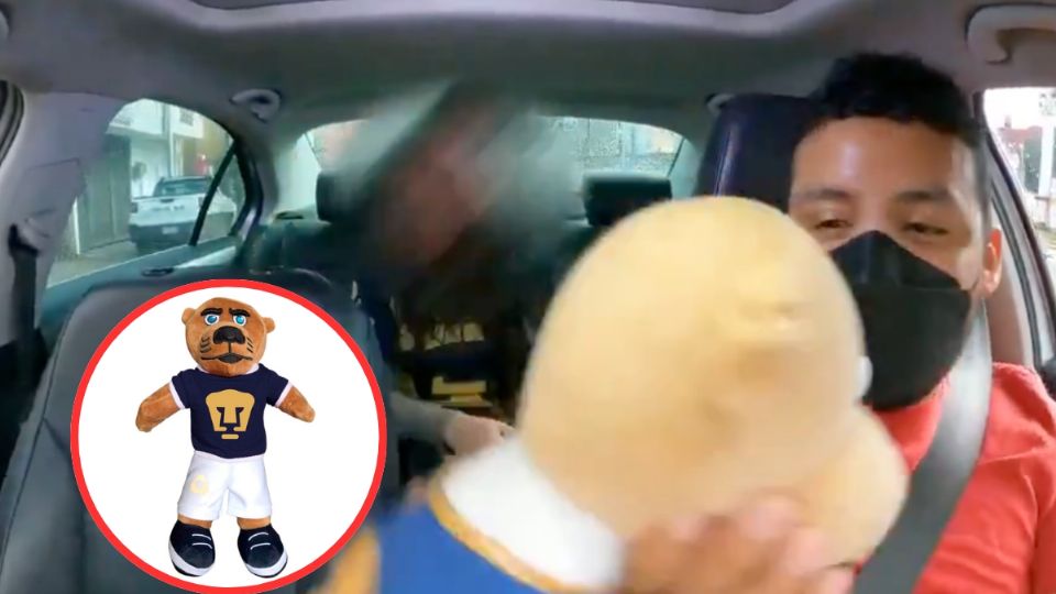 Aficionada de pumas regaló su peluche para no tener problemas con su novio celoso