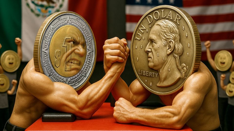 Peso mexicano se pone bravo frente al dólar.