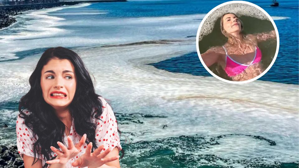 Una influencer nadó en las playas contaminadas sin saber el riesgo a su salud
