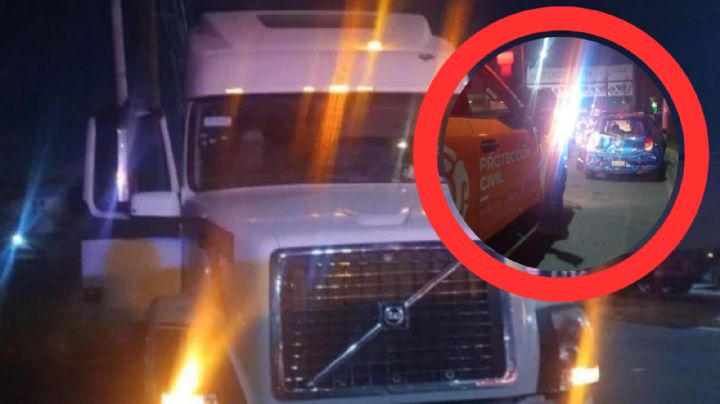 Tráiler embiste brutalmente a 7 vehículos en Nuevo León; se quedó sin frenos
