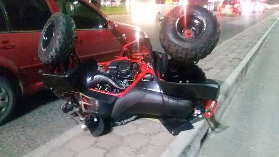 Cuatrimoto accidenta