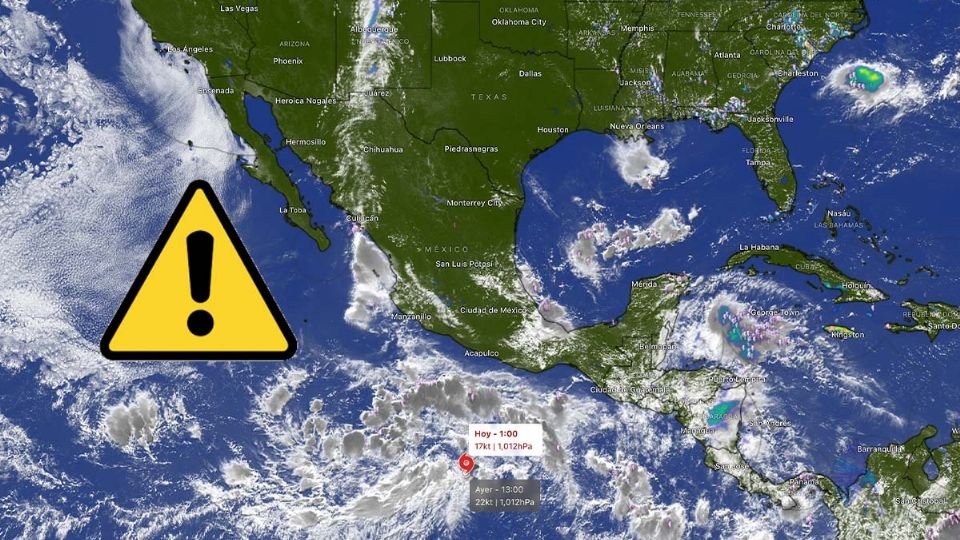 Ciclón tropical en formación al sur de Oaxaca