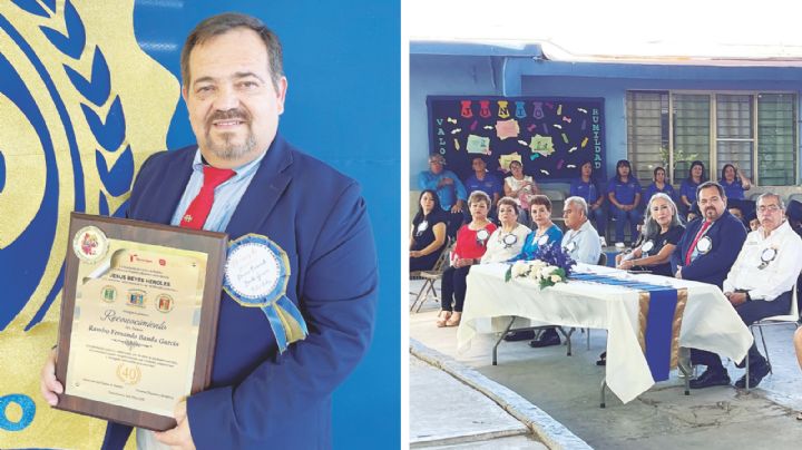 Reconocen con homenaje al maestro Ramiro Fernando Banda García por 40 años de labor