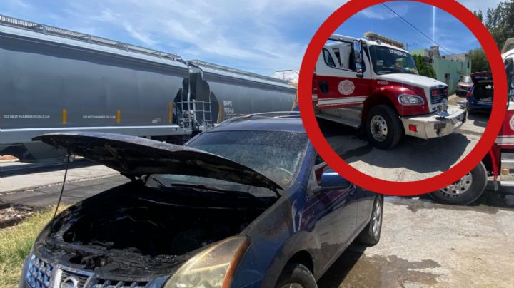 Camioneta se incendia y causa pánico en la Colonia Matamoros; ¿qué le pasó a la conductora?