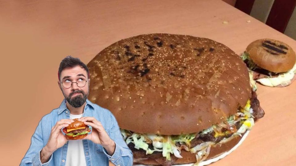 Esta hamburguesa a pesar de tener un tamaño enorme su precio es económico