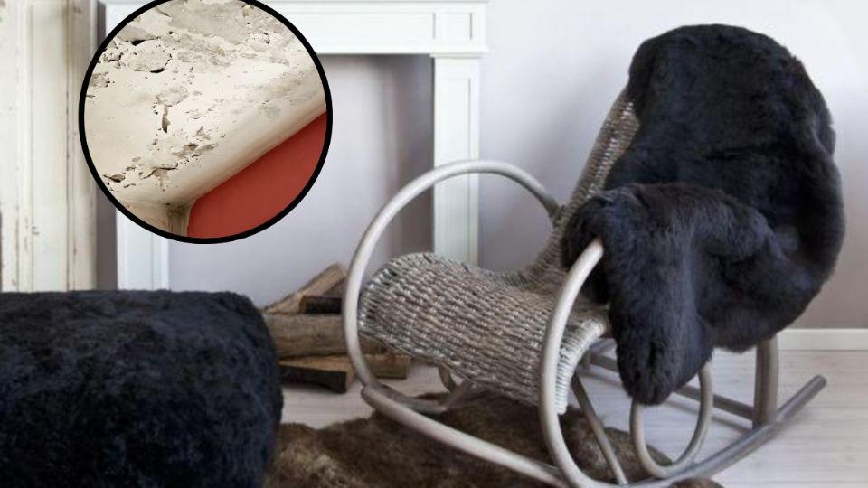 El techo de la casa de la mujer se vino abajo