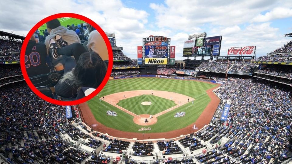 La aficionada fue sacada del estadio.