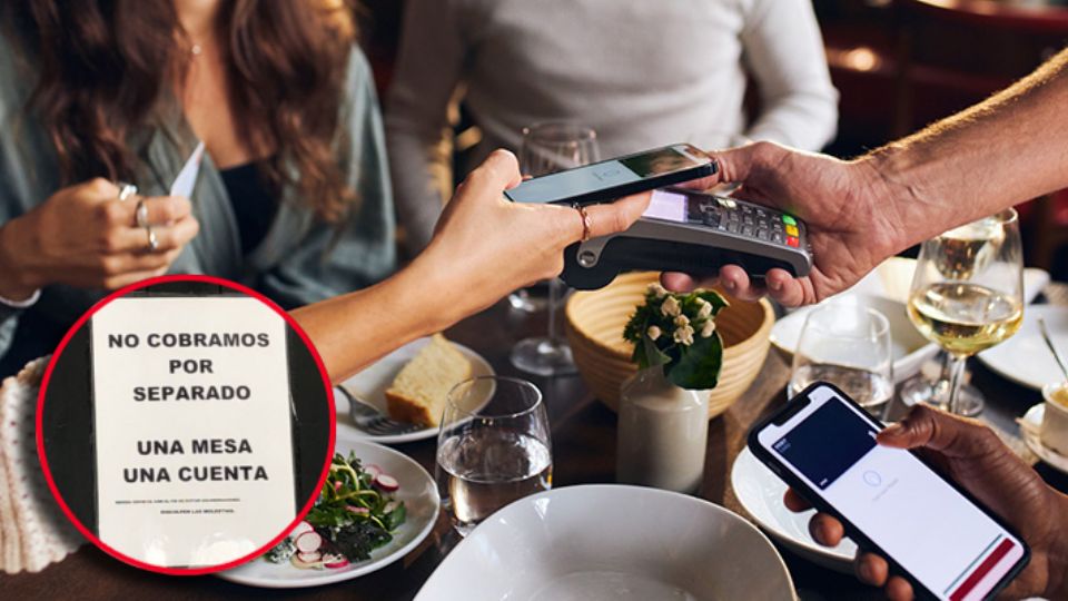 Cada vez es más común ver letreros en la entrada de restaurantes que advierten: “No se dividen cuentas”, una medida que busca anticiparse a las demandas de grupos numerosos