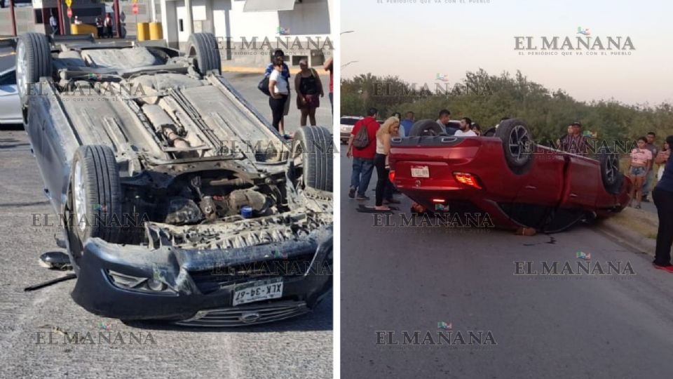 Pese a lo aparatoso de las volcaduras, no hubo lesionados.