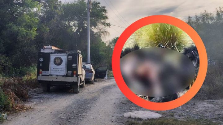 Hallan cuerpo calcinado en terreno baldío en Nuevo León; aún no logran identificarlo