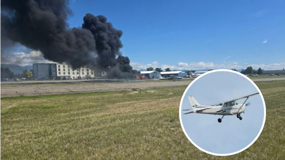 La aeronave se estrelló con otra al intentar aterrizar