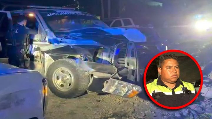 Policía se debate entre la vida y la muerte tras ser atropellado por tráiler; es padre de tres pequeños niños