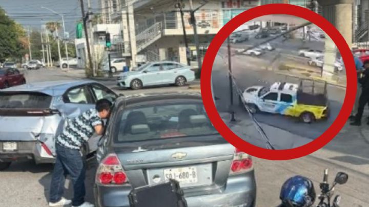 Auto se pasa el rojo y es embestido brutalmente por una patrulla | VIDEO