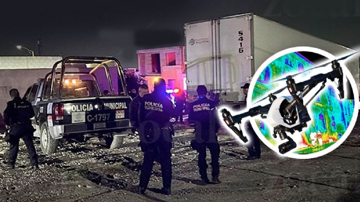 Saltillo: usan drones con sensores térmicos para perseguir tráiler robado y capturar al ladrón