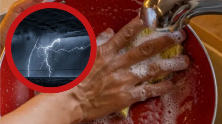 ¿Es peligroso lavar los trastes o bañarse durante una tormenta?, esto dice Protección Civil