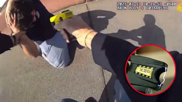MOMENTO EXACTO en el que hombre muere tras descarga eléctrica; policías lo paralizaron con un taser