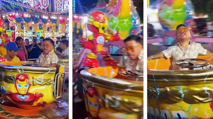 Así disfrutó Abelito de los juegos de Expomex en 2024; se mareó en las 'tazas locas' | VIDEO