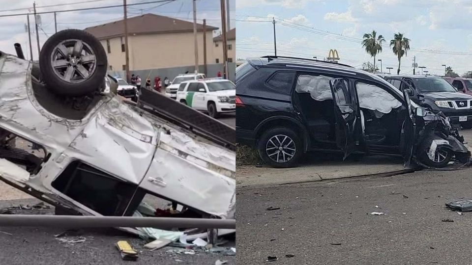 Una camioneta huía con migrantes ilegales cuando se impactó con troca