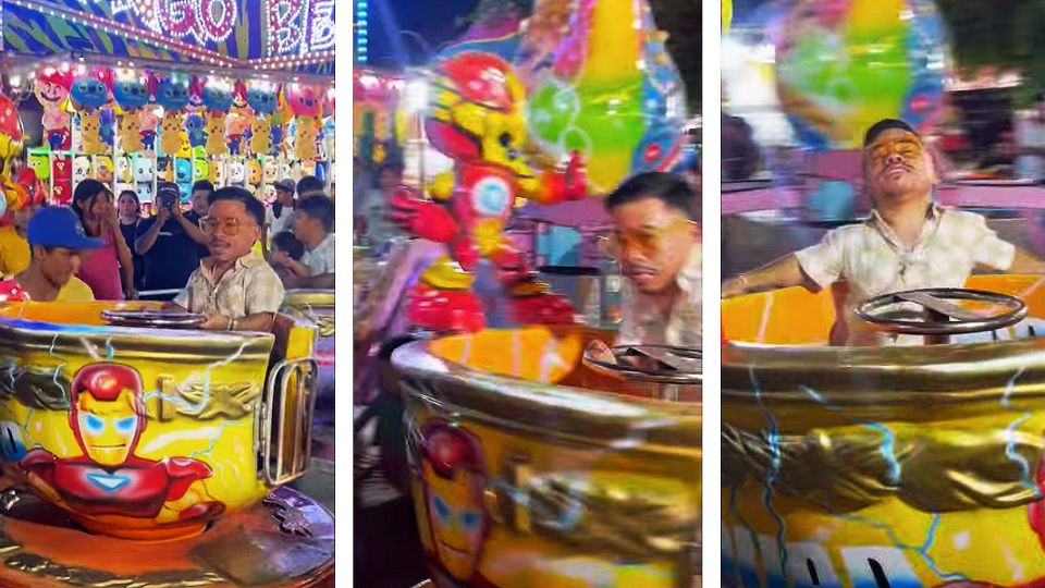 Abelito disfrutó de los juegos de la feria.