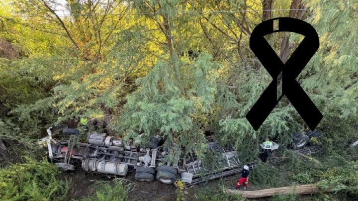 Tráiler cae de un puente en la Carretera Nacional; chofer murió aplastado | VIDEO