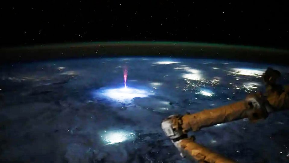 Chorros de  luz extraño fueron captados